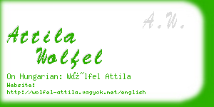 attila wolfel business card